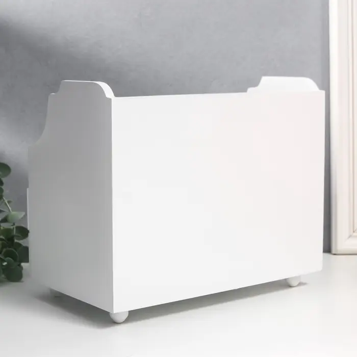 Шкатулка для украшений, косметики дерево, 2 ящика, белая, с ящичками, 26&times;16.5&times;21.7 см