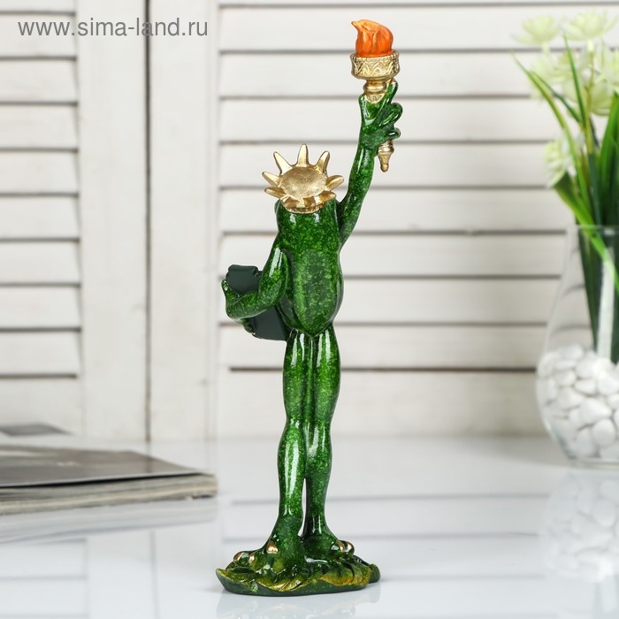 Сувенир полистоун лак Сувенир полистоун лак "Лягуха Свобода" 26х8х7 см