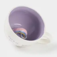 Кружка Доляна &laquo;Радуга&raquo;, 475 мл, керамика, с фигуркой, белая/сиреневая