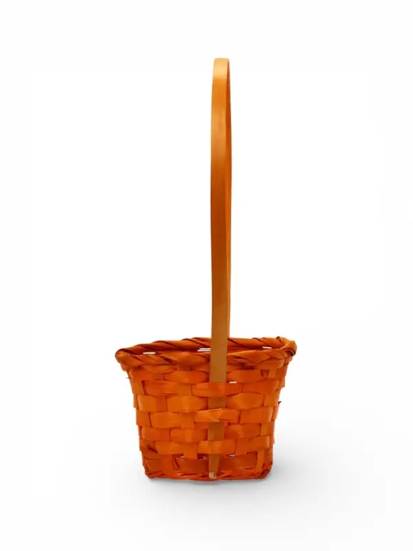 Корзина плетеная 13 х 13 х 9,5 см, ручка h=21 см, оранжевый