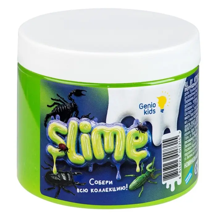 Слайм "Мялка-жмялка", зеленый, с фигуркой, 180 г SLI65