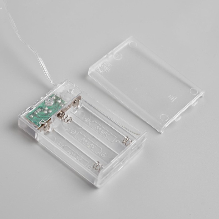 Гирлянда «Нить» 5 м роса, IP20, серебристая нить, 50 LED, переливы, батарейки AAх3 (нет в комплекте), свечение мульти (RGB) Гирлянда «Нить» 5 м роса, IP20, серебристая нить, 50 LED, переливы, батарейки AAх3 (нет в комплекте), свечение мульти (RGB)