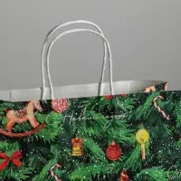 Пакет подарочный новогодний крафтовый «Новогодняя ёлочка», 32 х 28 х 15 см