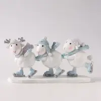 Фигурка &laquo;Барашки на катке&raquo;, 8.5 см, полистоун