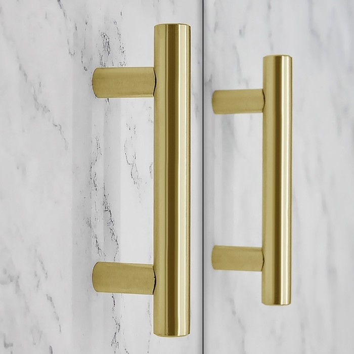 Ручка рейлинг ТУНДРА BISTRO,  d=12 мм, м/о 96 мм, цвет золото, 4 шт