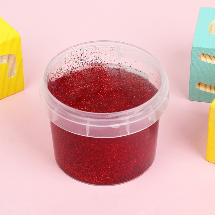 Слайм «Стекло» с красными блёстками, 90 г Слайм «Стекло» с красными блёстками, 90 г