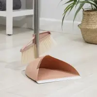 Щётка для пола Доляна: щётка 23&times;88 см, совок 26&times;26&times;73 см, бежевая