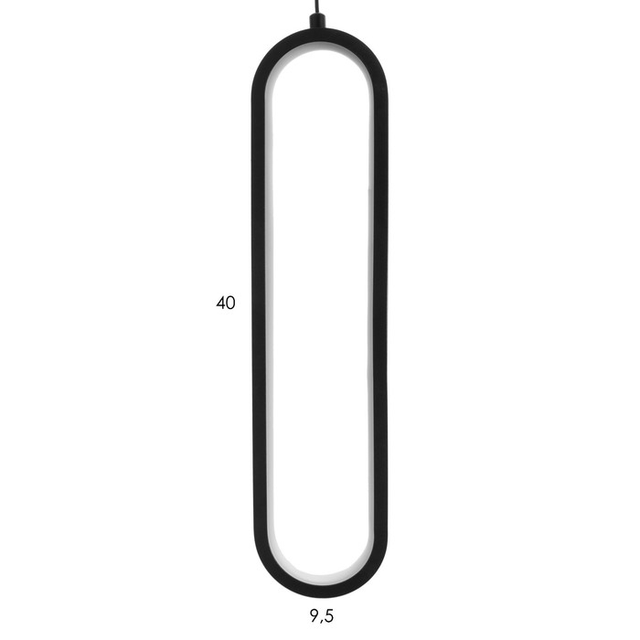 Светильник "Овал" LED 21Вт 4000К черный 14х3х41,5см BayerLux