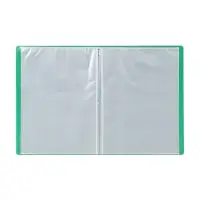 Папка с 60 вкладышами А4, 500 мкм, Calligrata, карман на корешке, зелёная