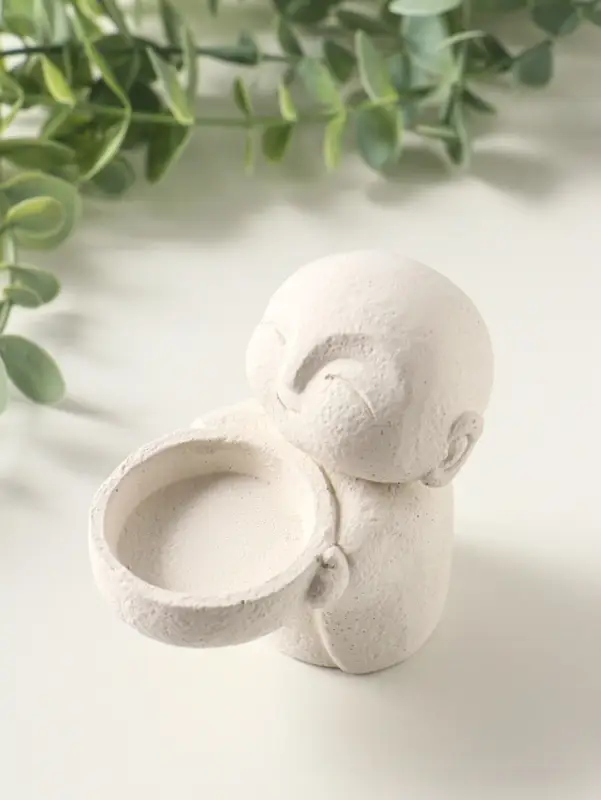 Подсвечник на 1 свечу &laquo;Монах&raquo;, 8&times;8&times;5 см, гипс