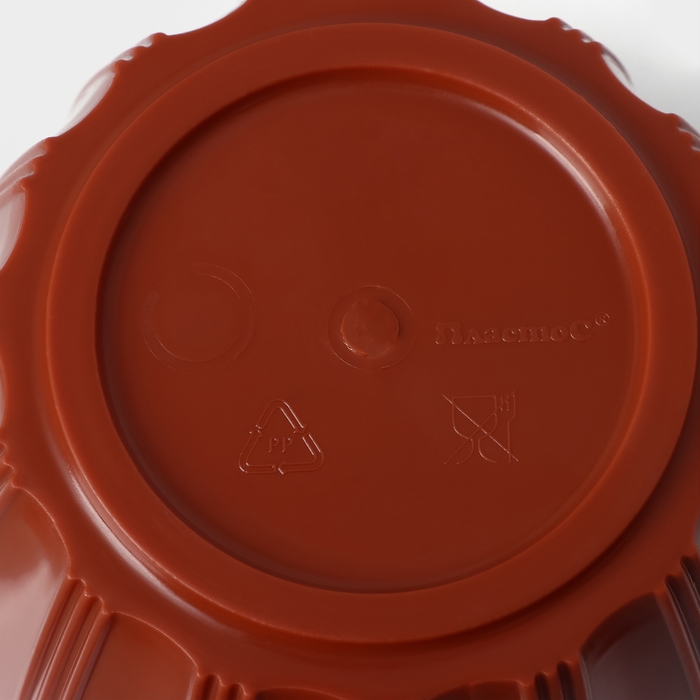 Горшок для цветов с поддоном «Хризантема», 2,1 л, d=16,5 см, h=14,8 см, цвет терракот Горшок для цветов с поддоном «Хризантема», 2,1 л, d=16,5 см, h=14,8 см, цвет терракот