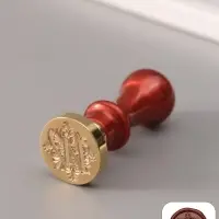 Печать для сургуча с пластиковой ручкой &laquo;Буква W на вензеле&raquo;, 2.5&times;2.5&times;6.3 см