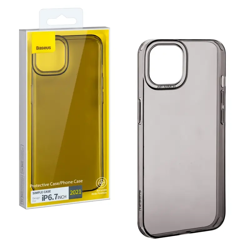 Чехол IPH 13 Pro Max (6.7) Baseus Simple Black ARAJ000501 Чехол IPH 13 Pro Max (6.7) Baseus Simple Black ARAJ000501