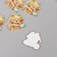 Декор для творчества акрил "Медвежонок в пижамке с баночкой мёда сладко спит" 3х3х0,2 см Декор для творчества акрил "Медвежонок в пижамке с баночкой мёда сладко спит" 3х3х0,2 см