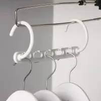 Вешалка органайзер трансформер, 24 см, 5 крючков, белая
