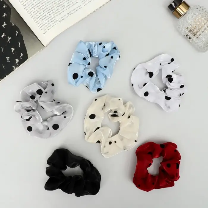 Резинка для волос "Орбита" горох блеск галант, 10 см, микс