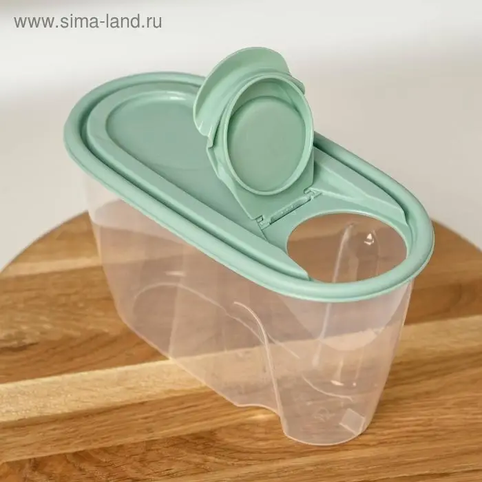Ёмкость для хранения сыпучих продуктов, 900 мл, пластик, МИКС