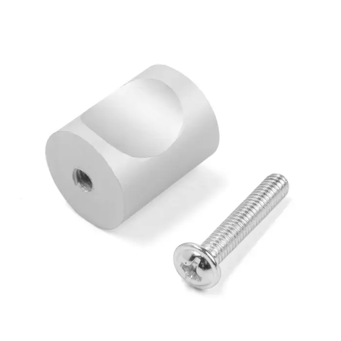 Ручка кнопка ТУНДРА РК102 d=16 мм, цвет матовый хром