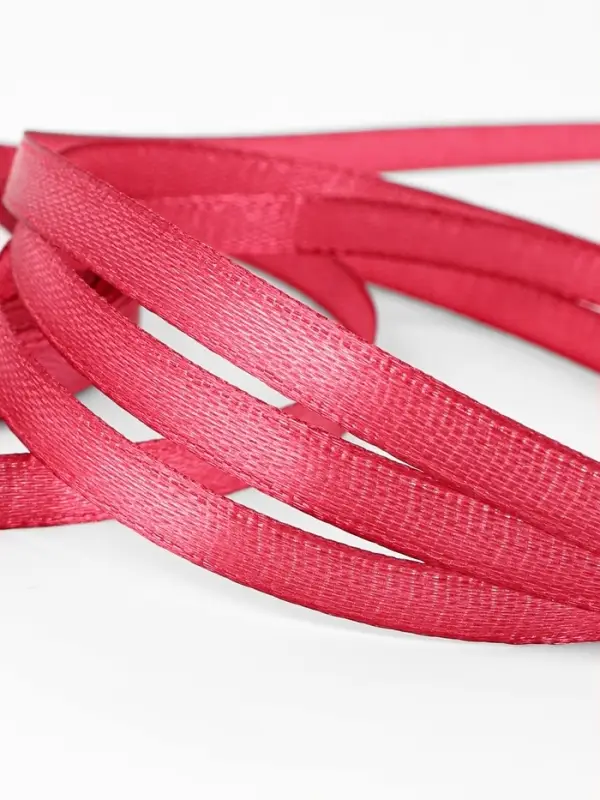 Лента атласная, 6 мм, 23±1 м, малиново-красная №134 Лента атласная, 6 мм, 23±1 м, малиново-красная №134