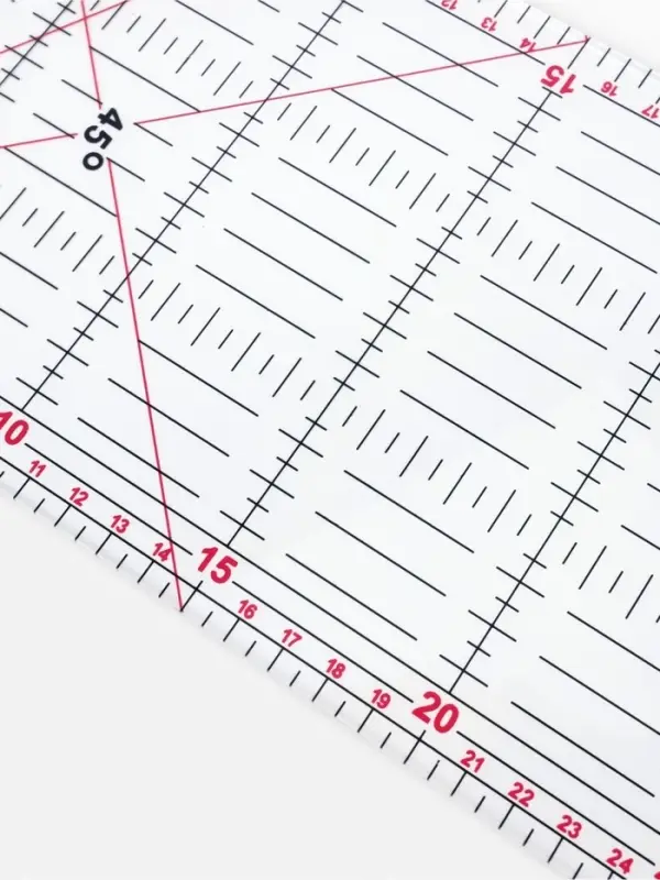 Линейка для квилтинга и пэчворка, 30.5&times;15 см, s=0.5 мм, прозрачная