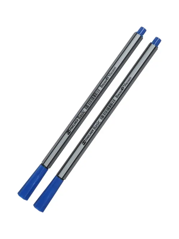 Ручка капиллярная BrunoVisconti. Basic FINELINER, синий стержень, узел 0.4 мм