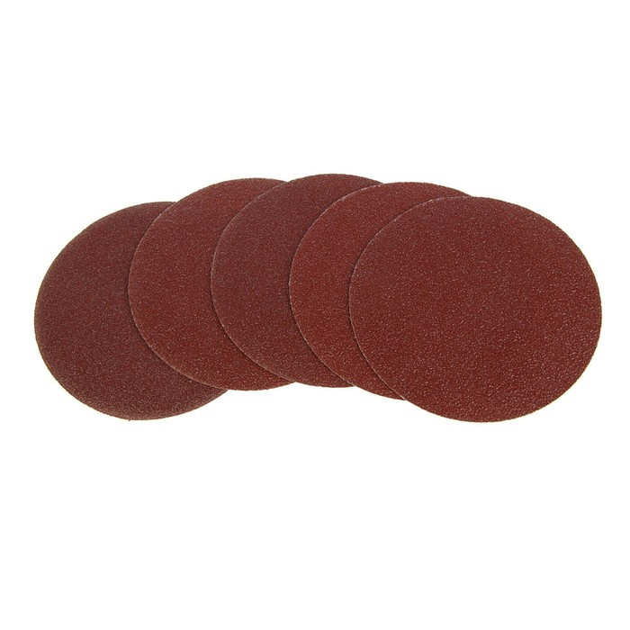 Круг абразивный шлифовальный под  Круг абразивный шлифовальный под "липучку" ТУНДРА, 125 мм, Р60, 100 шт.