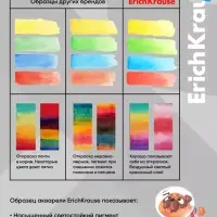 Акварель медовая ErichKrause Jolly Friends, 24 цвета, УФ-фильтр, матовые насыщенные цвета, пластиковая коробка с европодвесом
