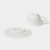 Чайная пара Magistro Willow, 2 предмета: блюдце 15.5&times;2.1 см, чашка 220 мл, фарфор, голубая