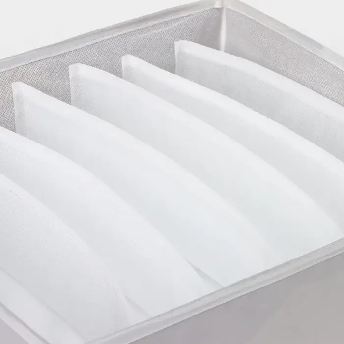 Органайзер для хранения белья LaDо́m, 7 ячеек, 34&times;30.5&times;10 см, серый