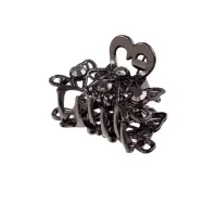 Крабик для волос &laquo;Серый блеск&raquo;, 2.5 см, серебристый