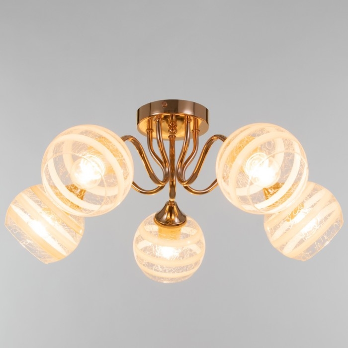 Люстра ГАЛЛОП Люстра ГАЛЛОП "Луиза" 5х60Вт Е27 золото