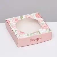Коробка сборная с окном, For you, 11.5×11.5×3 см