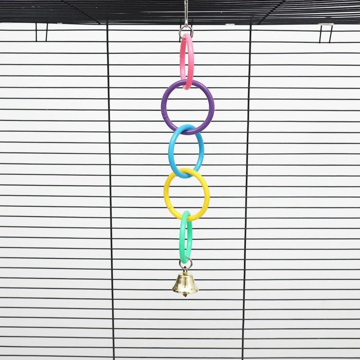 Игрушка для птиц  Игрушка для птиц "Разноцветные кольца" 5 шт