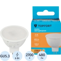 Лампа светодиодная Topfort GU5.3 12V 6W 2700K