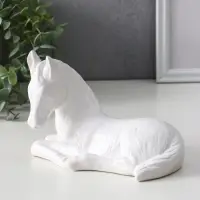 Фигура «Лошадь», 12.5×20×10 см, натуральный, гипс