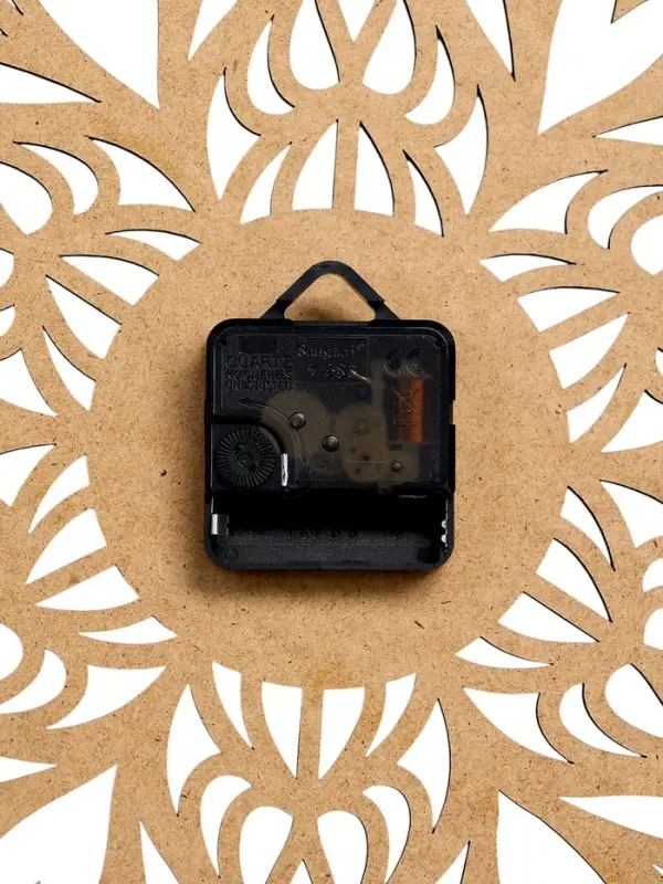 Часы настенные Tenero, интерьерные, плавный ход, d=33.5 см, ажурные, коричневые