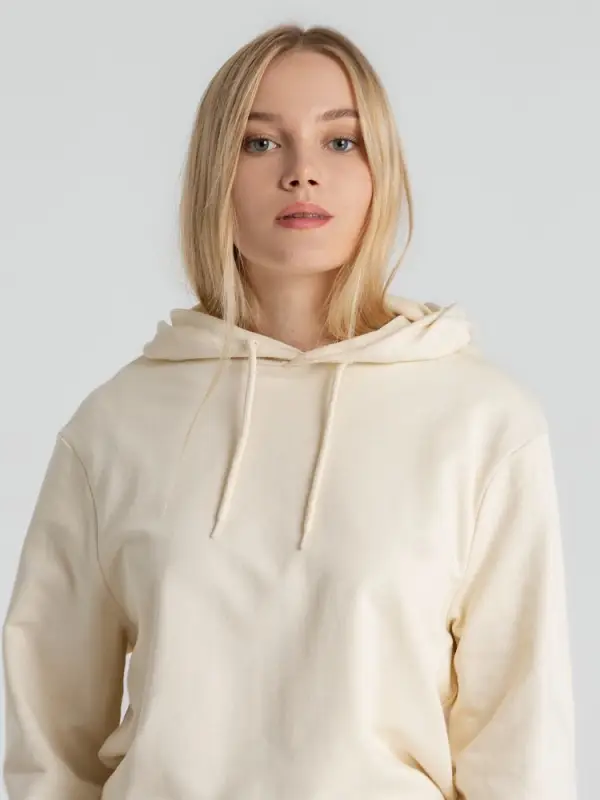 Толстовка с капюшоном унисекс Hoodie, светло-желтая, размер S