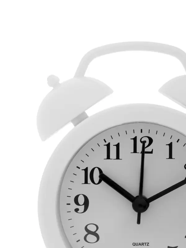 Часы - будильник настольные &laquo;Соломон&raquo;, дискретный ход, 9.8&times;12 см, АА, белые