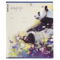 Тетрадь 24 листа в линейку ErichKrause Flower Panda, 60 г/м&sup2;, обложка мелованный картон, МИКС