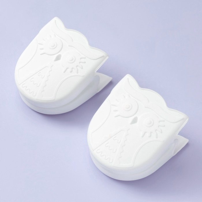 Набор прихваток для горячего  Набор прихваток для горячего "Совушка", 2 шт, 10х11х7см, цвет белый