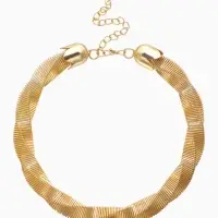 Чокер &laquo;Кручёный Обруч&raquo;, цвет золото