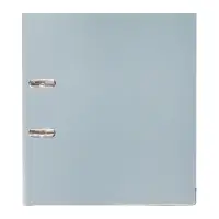 Папка-регистратор А4, 50 мм, ПВХ, тиснение &laquo;лен&raquo;, металлическая окантовка, карман на корешок, собранная, серая