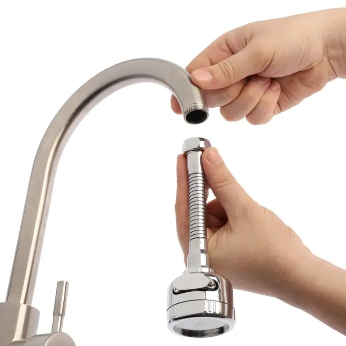 Аэратор ZEIN Z3597, поворотный, гибкий, с регулировкой потока, 3 режима, хром