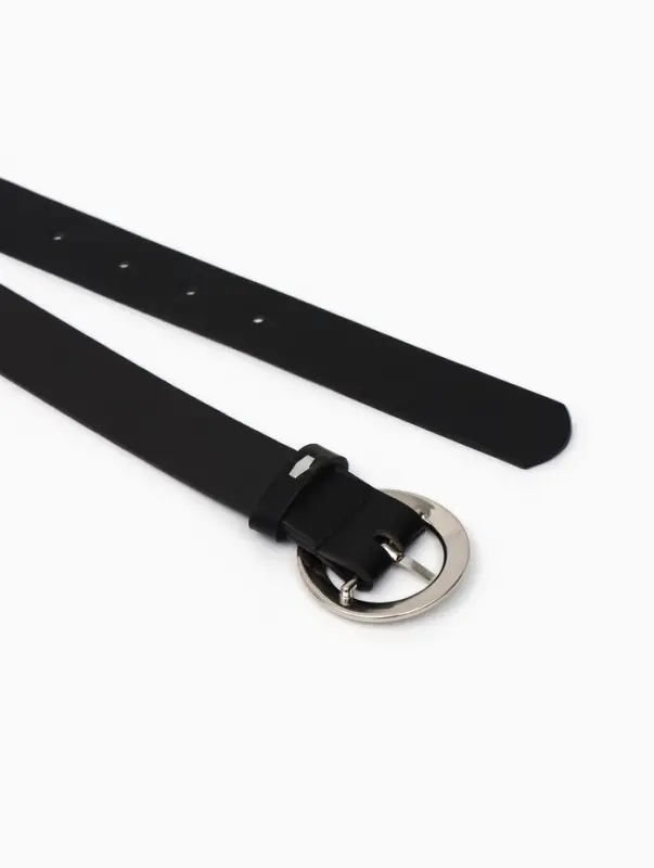 Ремень женский, 1 прокол, 3.5&times;110 см, без винта, чёрный