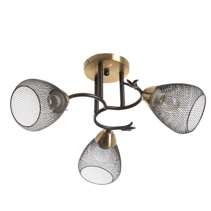 Люстра Люстра "Дассе" 3хЕ27 40Вт черно-бронзовый 49х49х24 см