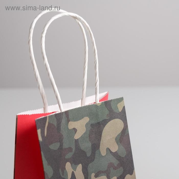 Пакет подарочный крафт, упаковка, «С 23 февраля», 12 х 21 х 9 см Пакет подарочный крафт, упаковка, «С 23 февраля», 12 х 21 х 9 см