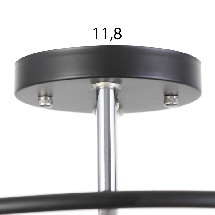 Люстра Люстра "Капель" 3х60Вт Е27 Чёрный 49х49х25,5см