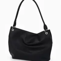 Сумка - мешок женская TEXTURA, на молнии, 36&times;10&times;28 см, чёрная