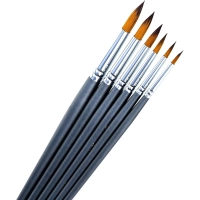 Набор кистей худож. DELI 73892 нейлон кругл,средн.жестк,корот.ручка,6шт/наб