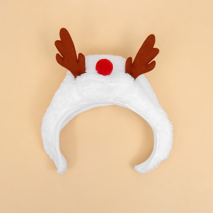 Новый год. Шапка для животных  Новый год. Шапка для животных "Рожки", размер S(ОМ 15 см, длина 15 см)